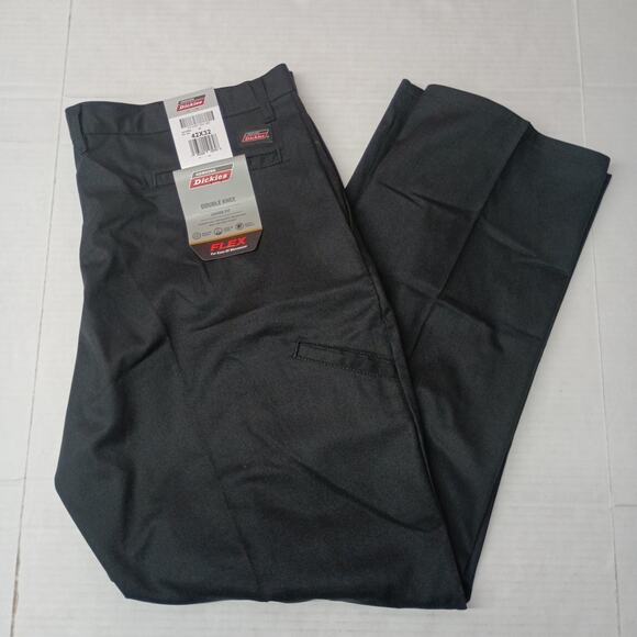 Dickies Loose Fit Double Knee Work Pants Men's 42x32 Black Straight Leg - Picture 1 of 7